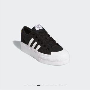 BNWOB BRAND NEW ADIDAS NIZZA Black and White Canvas Sneakers 👟